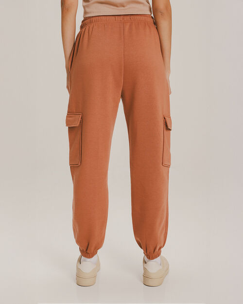 Jogger Café Cargo De Felpa